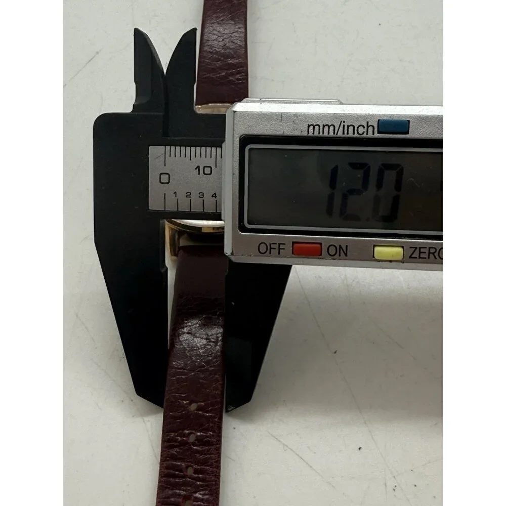 Olivia Burton Sunray Watch Women Rose Gold Tone Brown Leather Band White Face